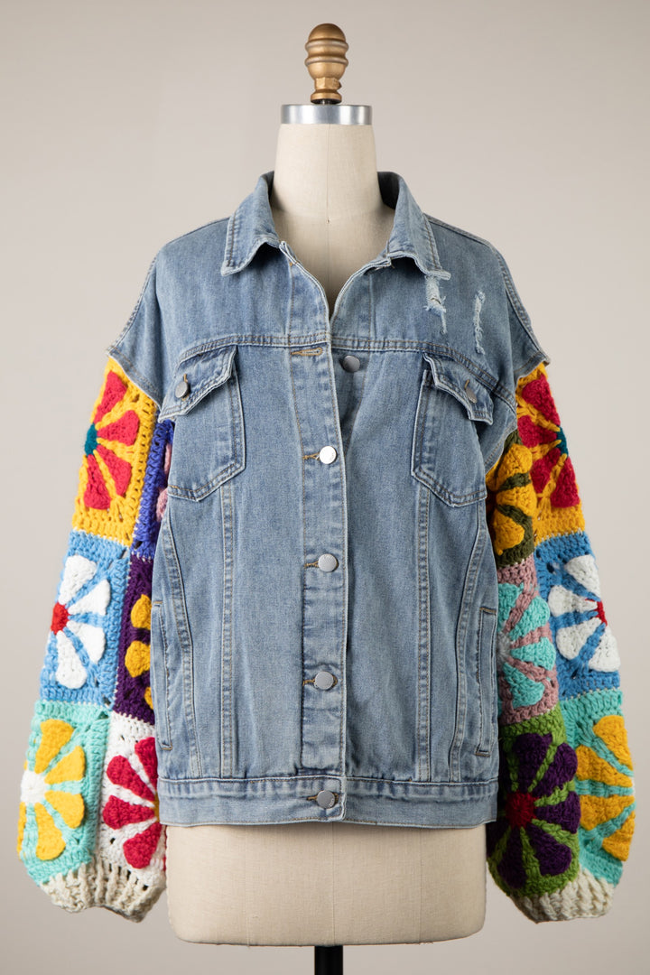 My Cozy Crochet Denim Jacket
