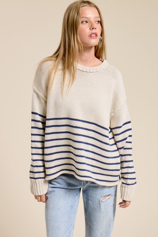 Jolie Oversized Striped Sweater