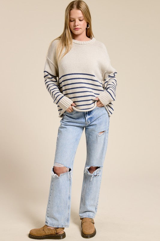 Jolie Oversized Striped Sweater