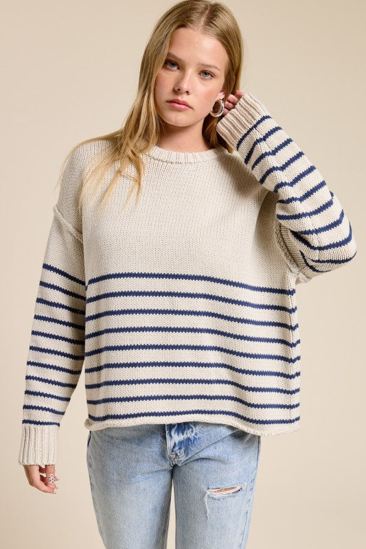 Jolie Oversized Striped Sweater