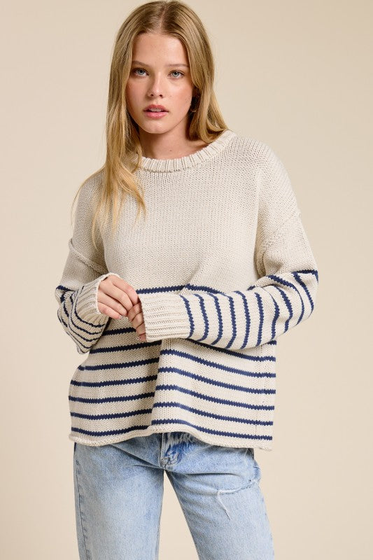 Jolie Oversized Striped Sweater