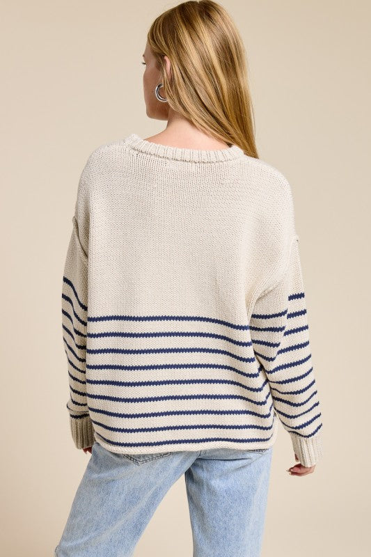 Jolie Oversized Striped Sweater