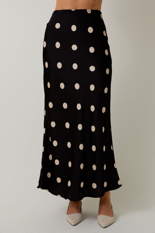 Sunday Edition Polka Dot Midi Skirt