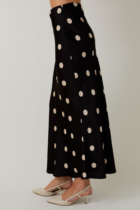 Sunday Edition Polka Dot Midi Skirt