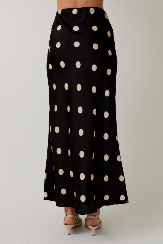 Sunday Edition Polka Dot Midi Skirt
