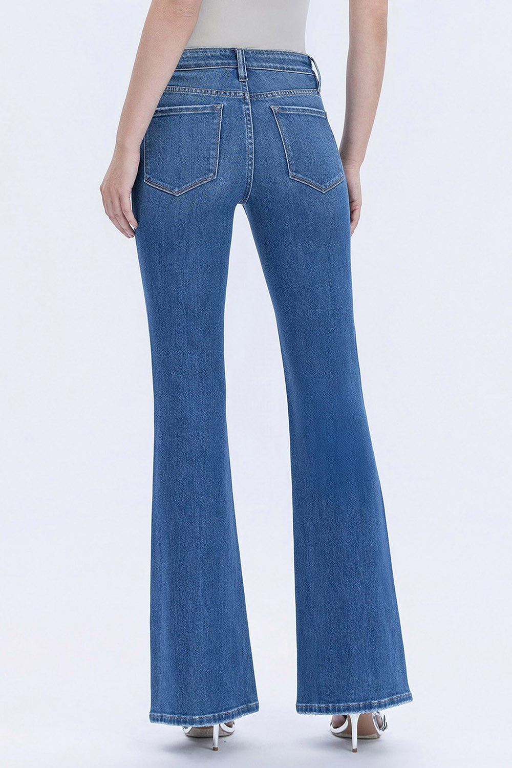Flying Monkey Pin Tuck Flare Jean