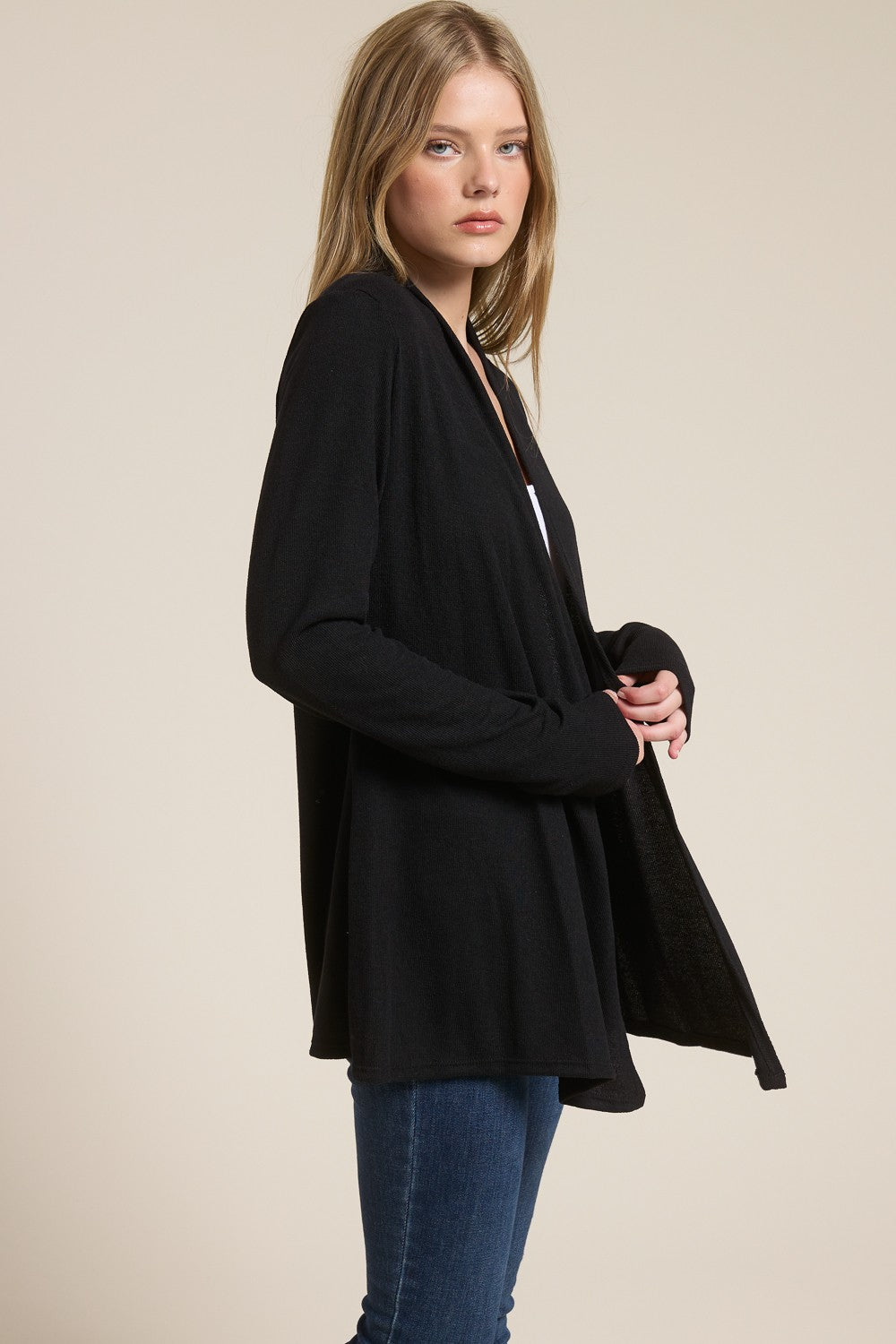 Jolie Light Knit Cardigan (Black)