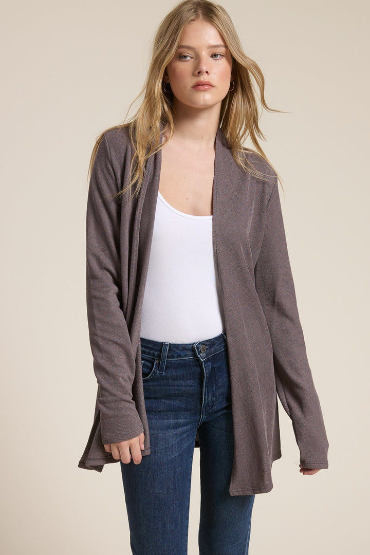 Jolie Light Knit Cardigan (Dark Cocoa)