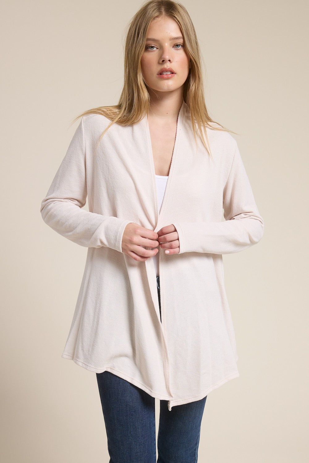 Jolie Light Knit Cardigan (Oat)