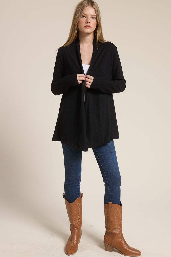 Jolie Light Knit Cardigan (Black)