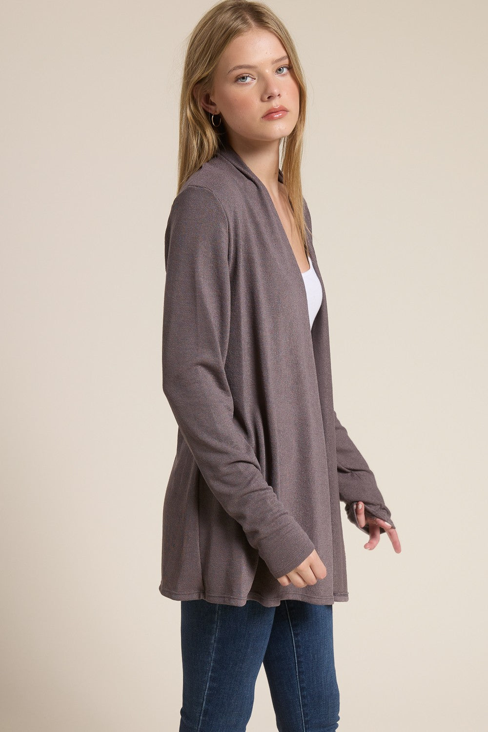 Jolie Light Knit Cardigan (Dark Cocoa)