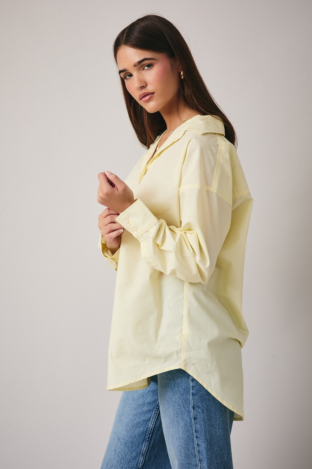 Sunday Edition Cotton Button Down Shirt (Butter)