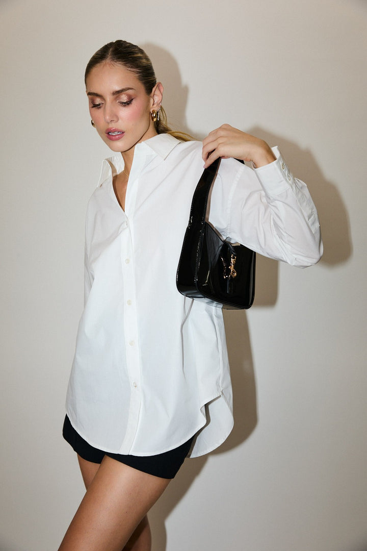 Sunday Edition Cotton Button Down Shirt (White)