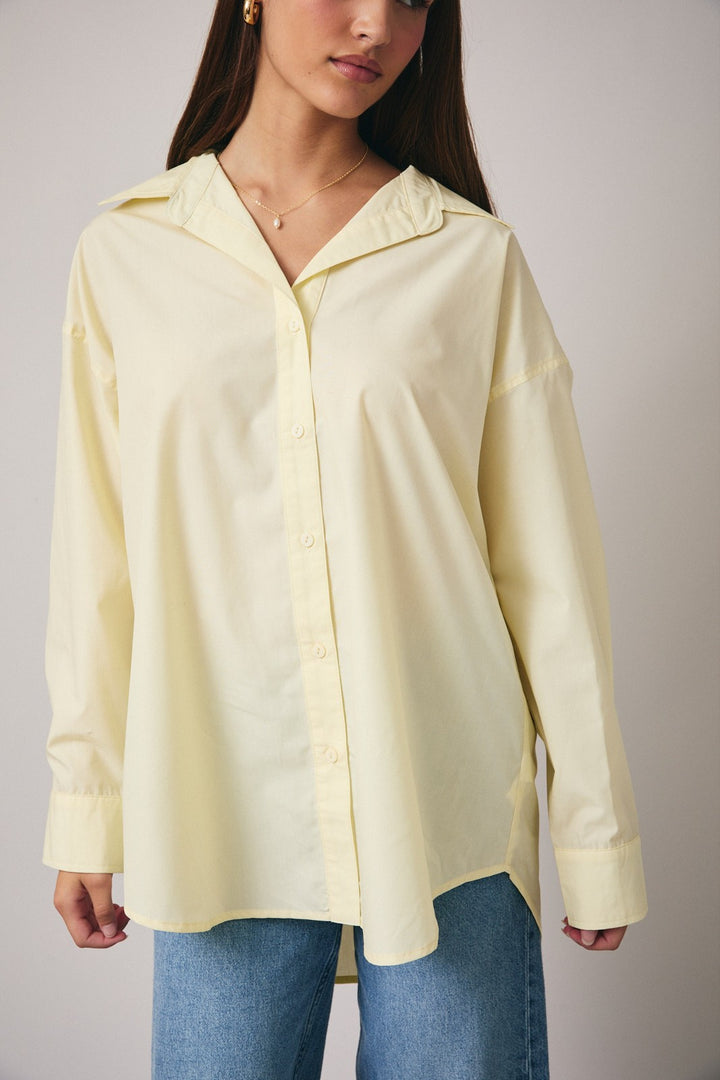 Sunday Edition Cotton Button Down Shirt (Butter)