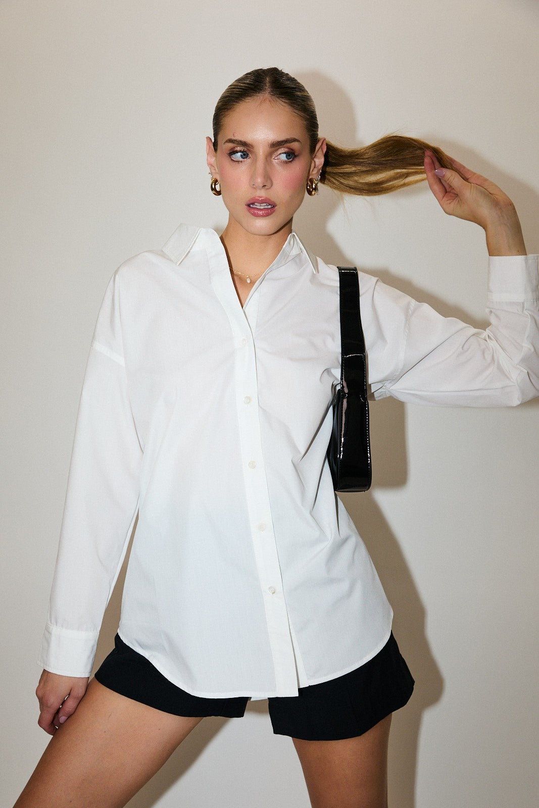 Sunday Edition Cotton Button Down Shirt (White)
