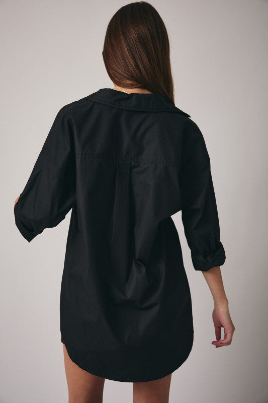 Sunday Edition Cotton Button Down Shirt (Black)