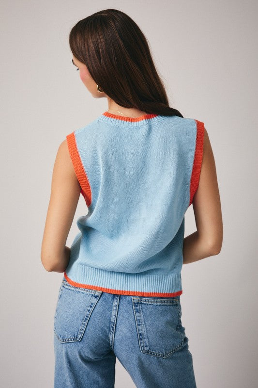 Sunday Edition Marine Sweater Vest (Light Blue)