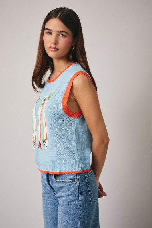 Sunday Edition Marine Sweater Vest (Light Blue)