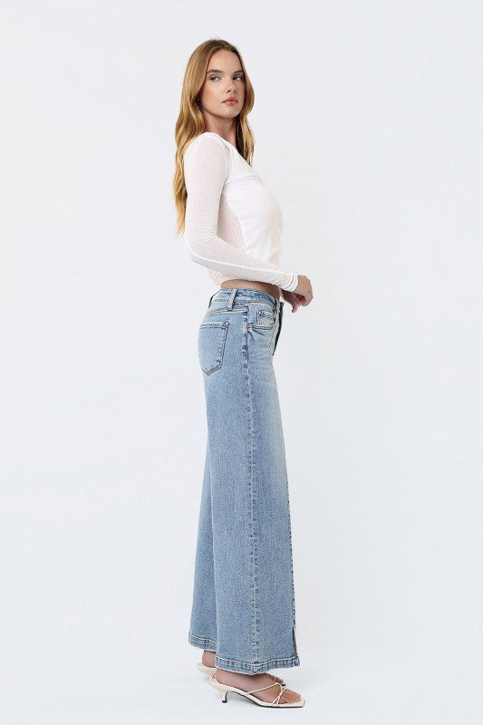 Vervet Split Hem Wide Leg Jean