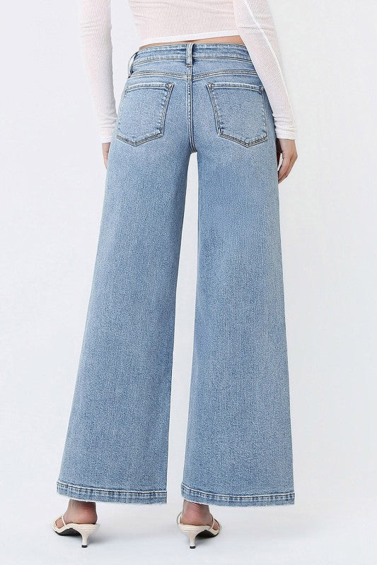 Vervet Split Hem Wide Leg Jean