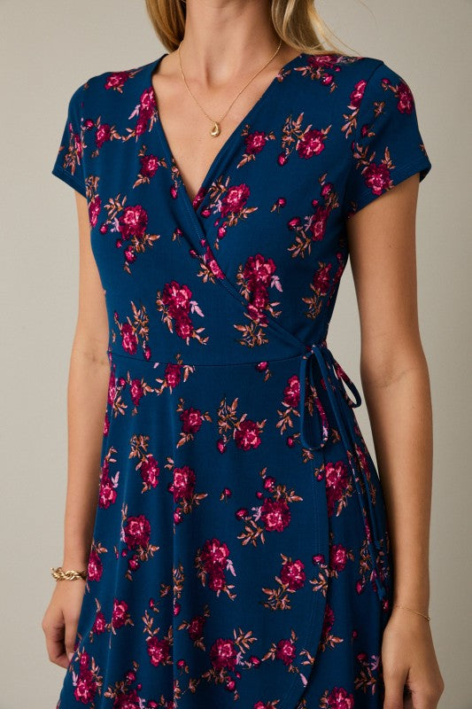 Sunday Edition Floral Wrap Midi Dress