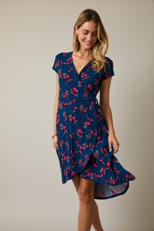 Sunday Edition Floral Wrap Midi Dress