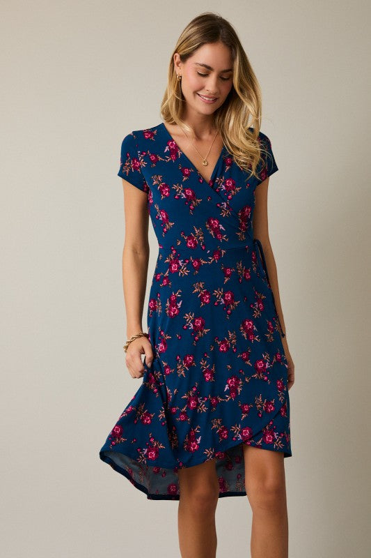 Sunday Edition Floral Wrap Midi Dress