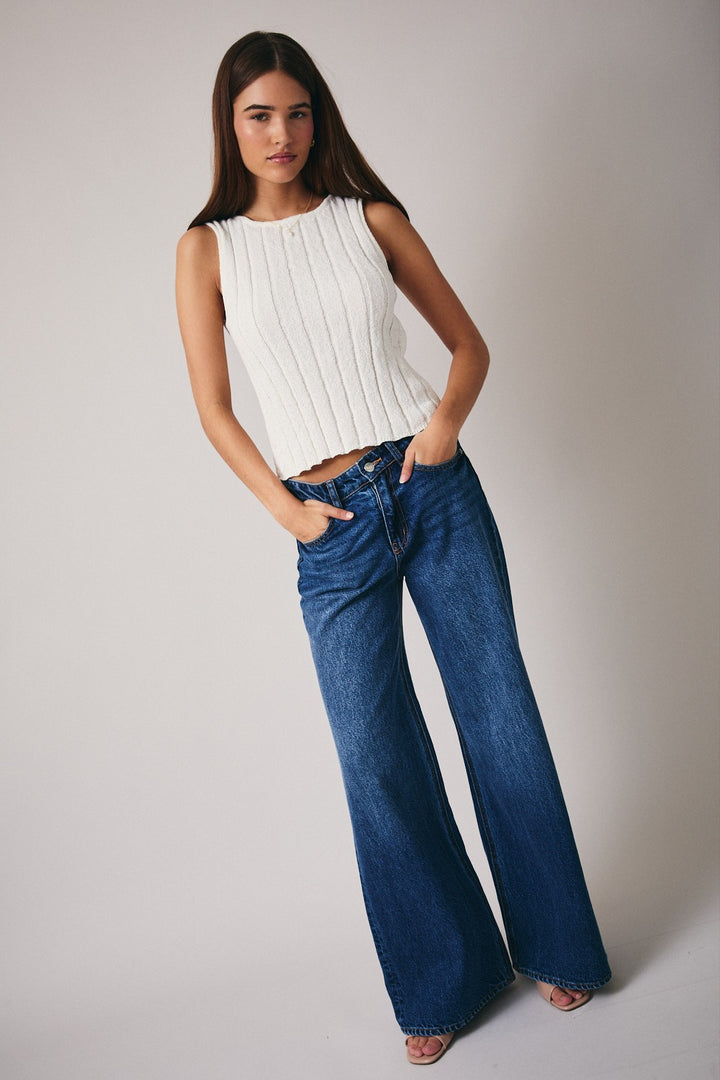 Sunday Edition Knit Rib Tank (White)