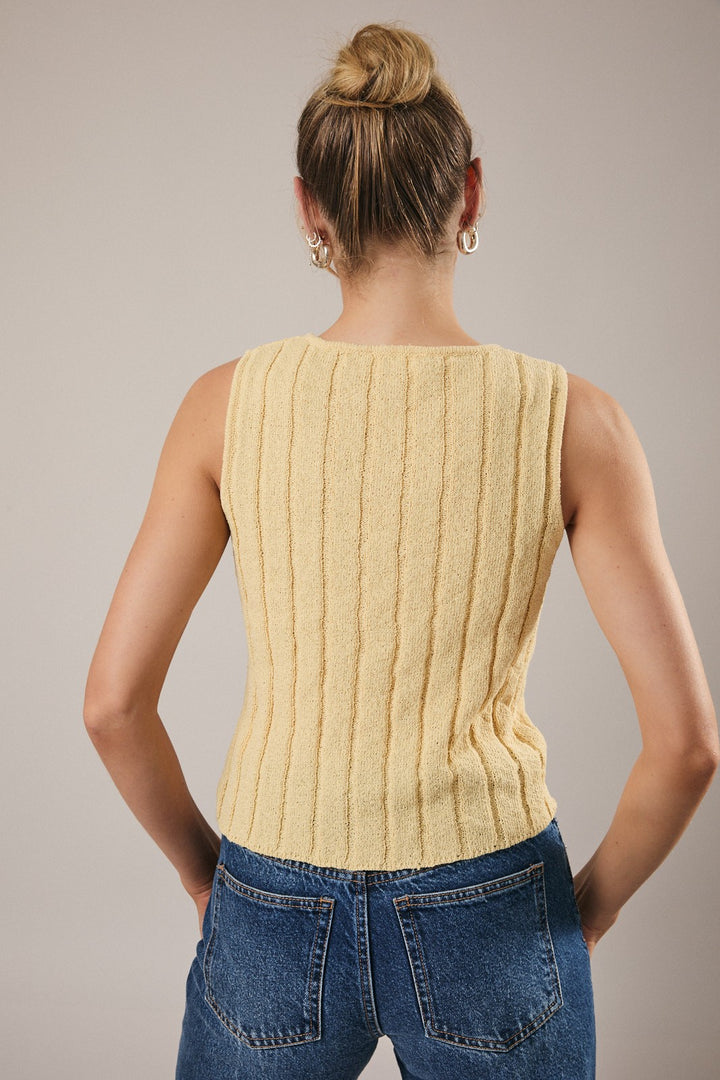 Sunday Edition Knit Rib Tank (Butter)