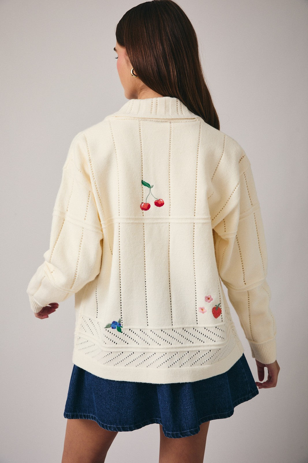 Sunday Edition Fruity Sweater Cardigan