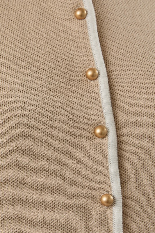 Sunday Edition Knit Cotton Vest (Beige)