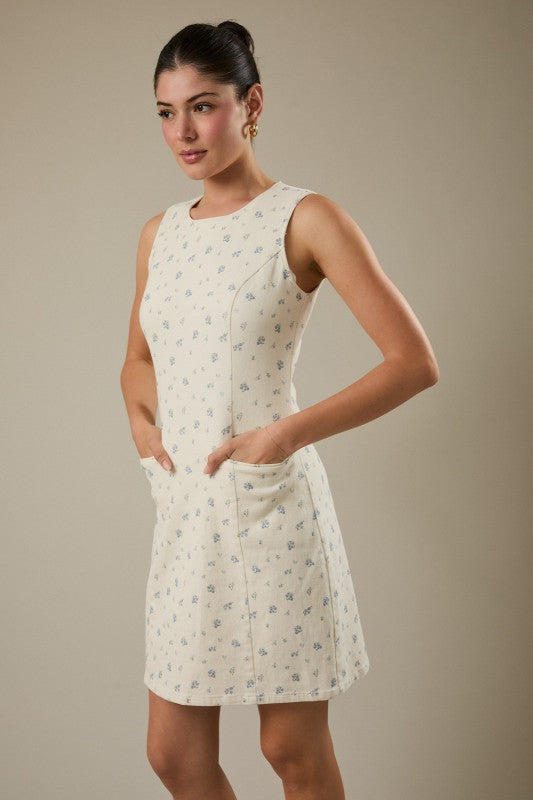 Sunday Edition Cotton Blend Floral Dress