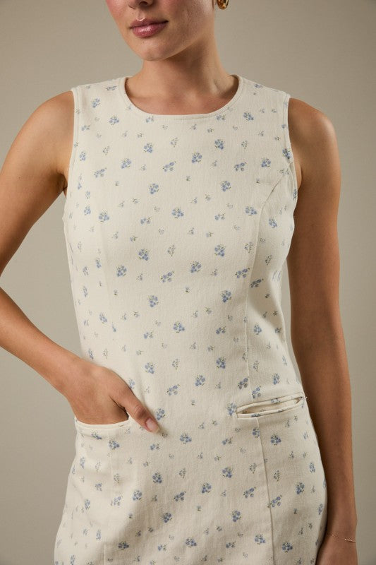 Sunday Edition Cotton Blend Floral Dress