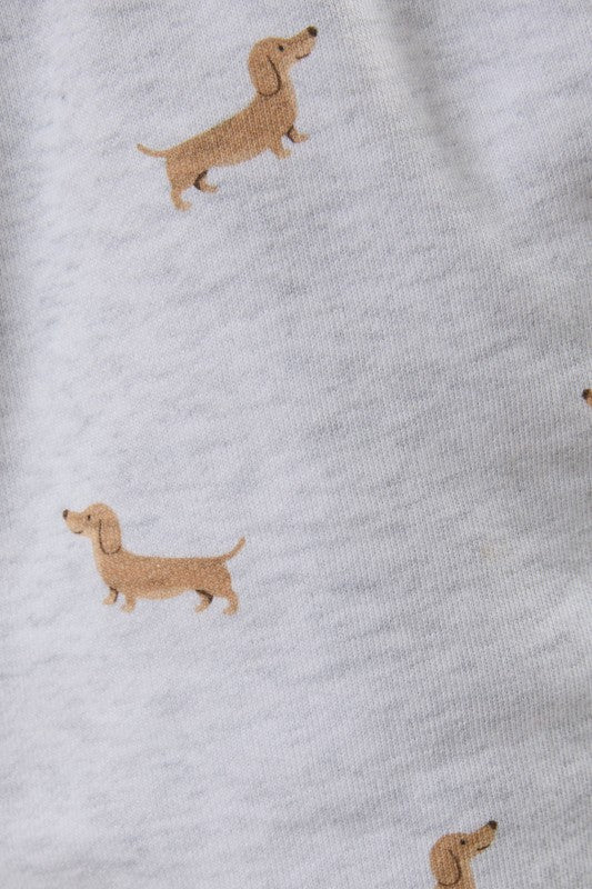 Sunday Edition Dog Print Shorts