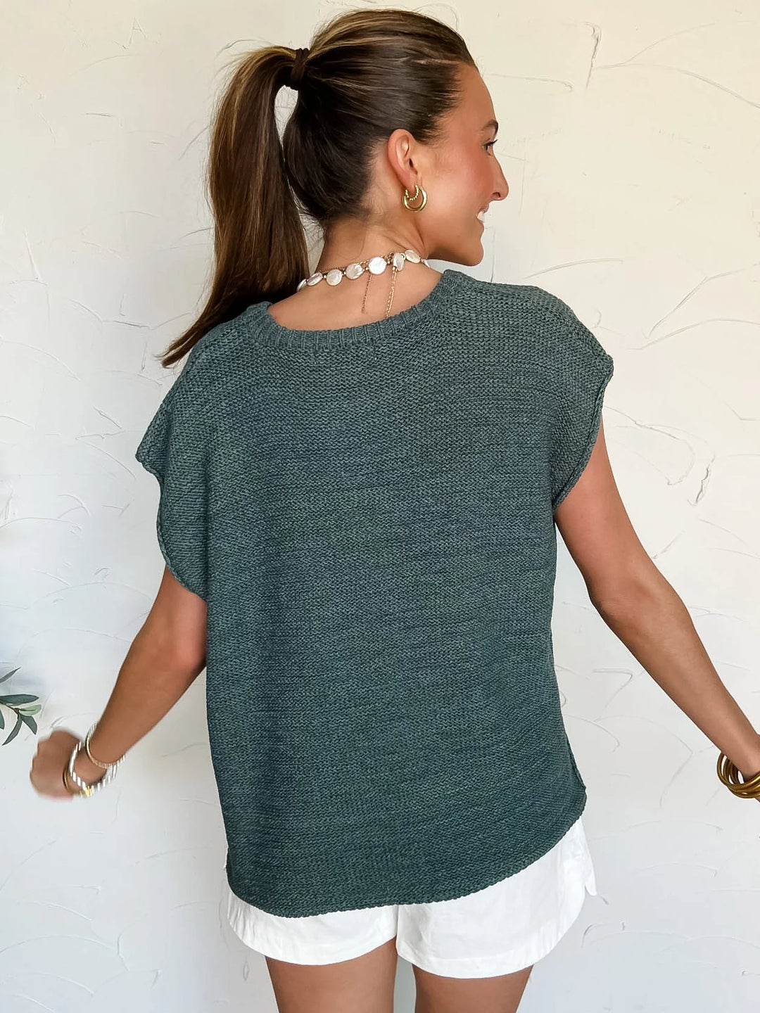 Zen Knit Sweater Tee (Ash Jade)