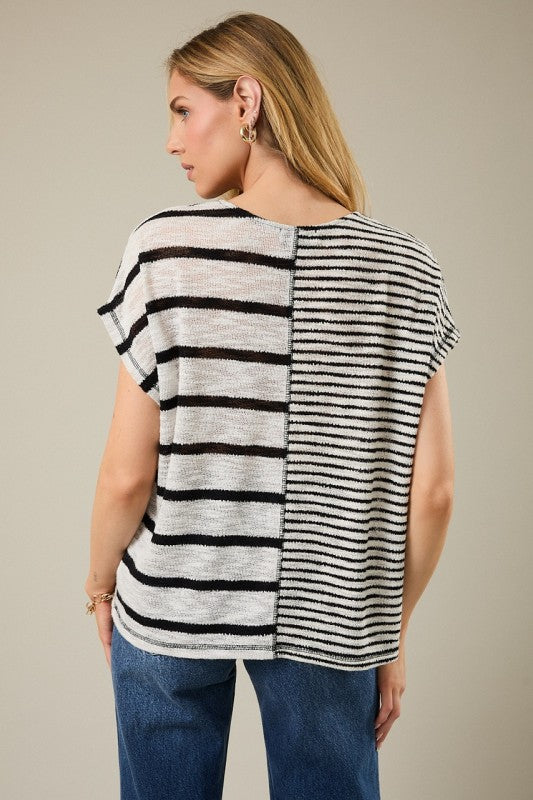 Sunday Edition Striped Pocket Tee