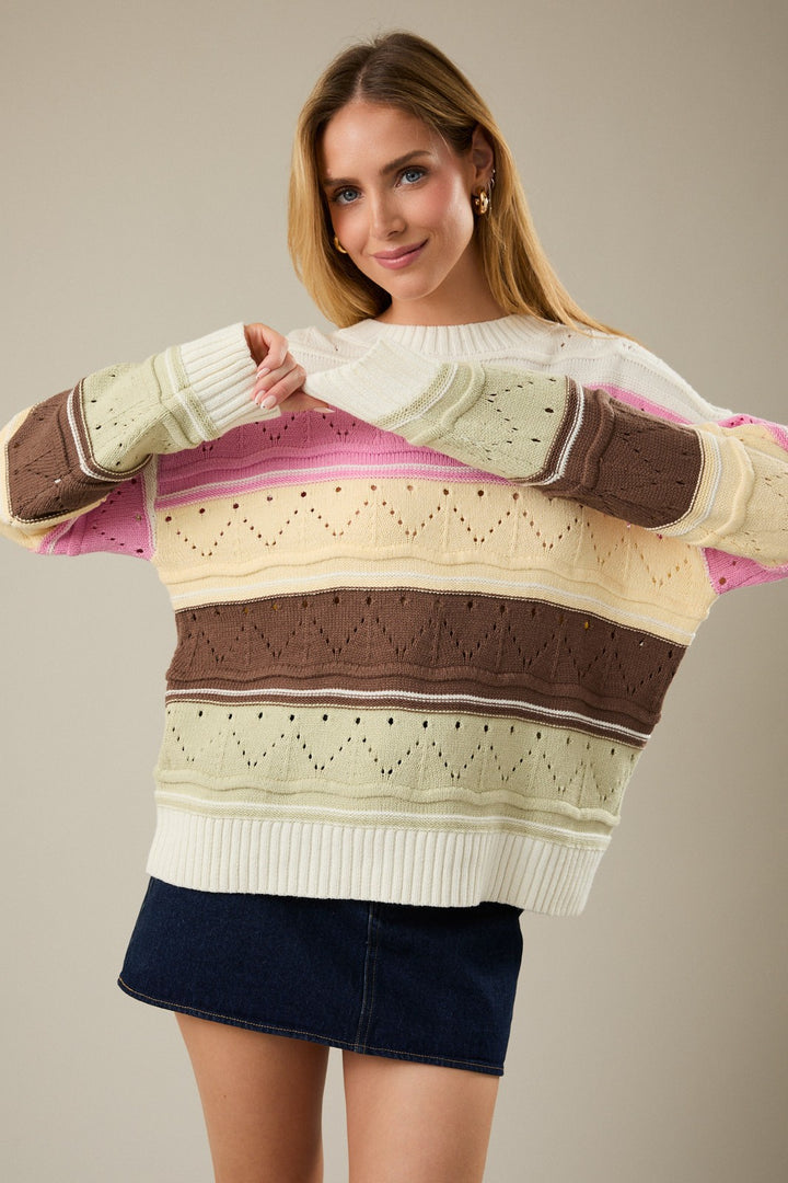 Sunday Edition Neapolitan Colour Block Sweater