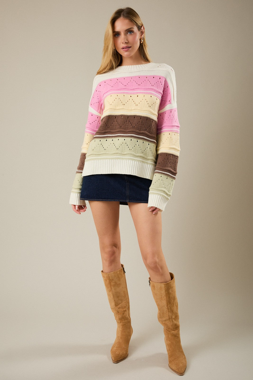 Sunday Edition Neapolitan Colour Block Sweater