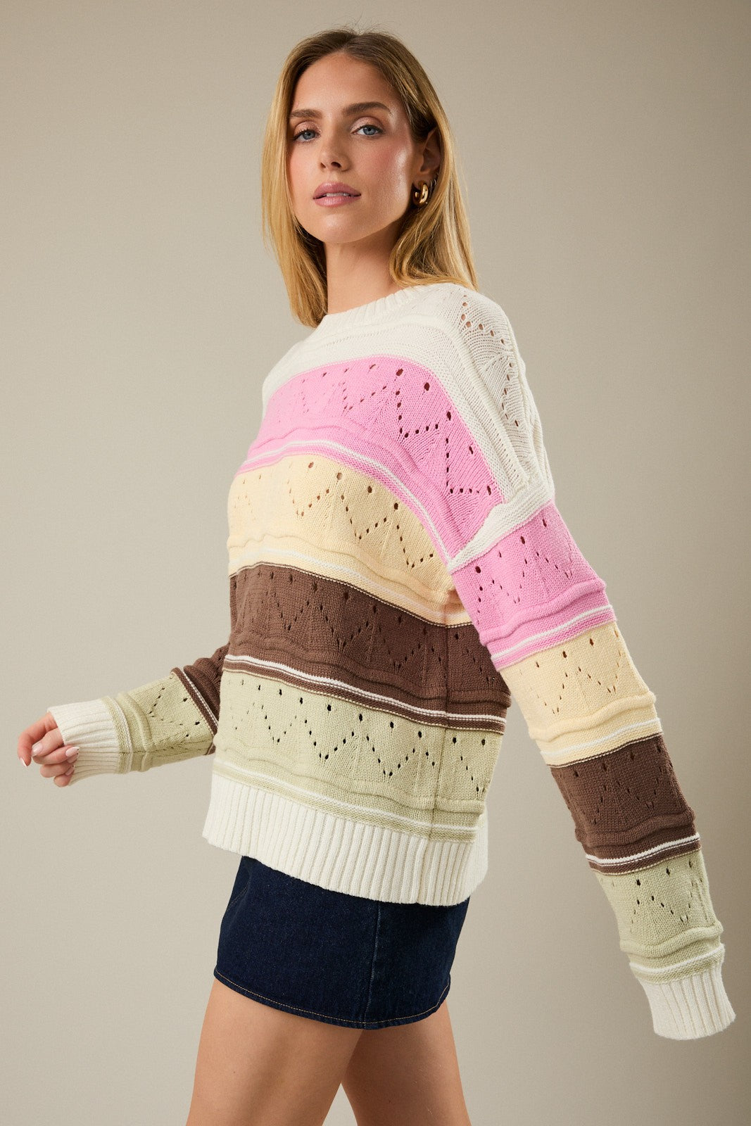 Sunday Edition Neapolitan Colour Block Sweater