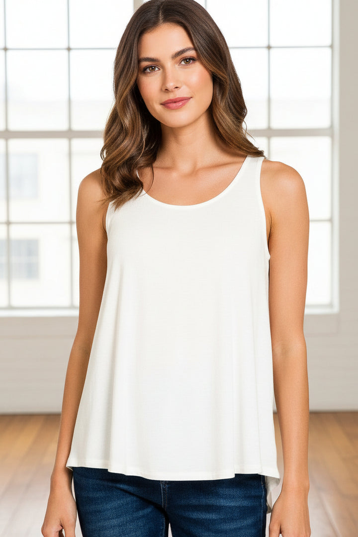 Zen Lightweight Flowy Tank (Ivory)