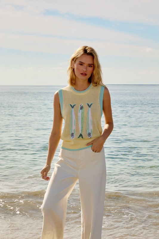 Sunday Edition Marine Sweater Vest (Butter)