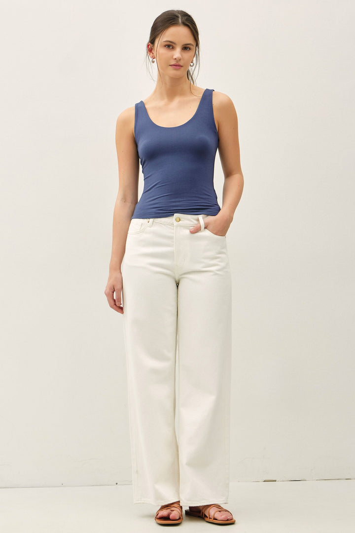 Be Cool Seamless Tank (Dark Denim)