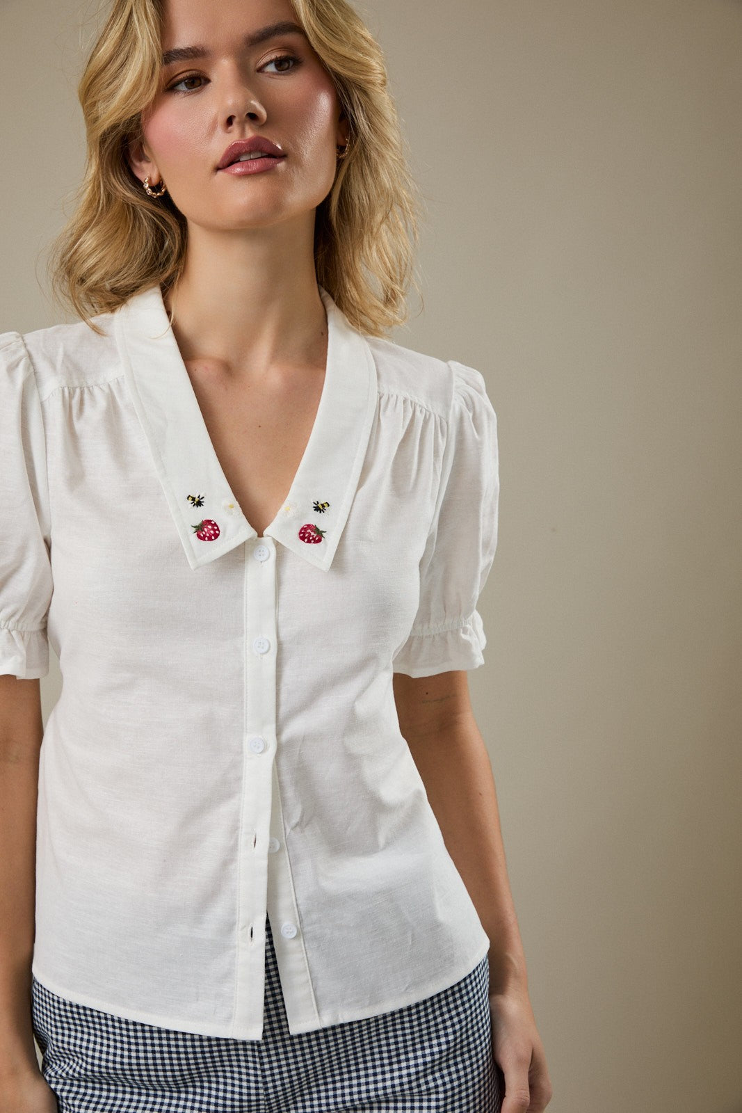 Sunday Edition Linen Puff Sleeve Tee