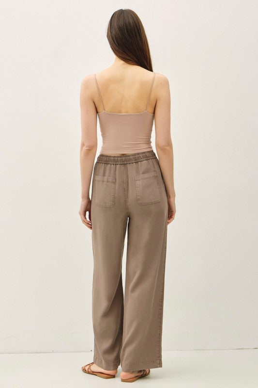 Be Cool Tencel Wide Leg Pant (Mocha)