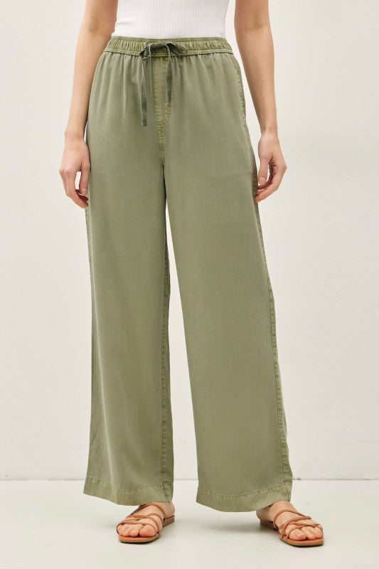 Be Cool Tencel Wide Leg Pant (Sage Olive)