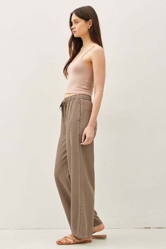Be Cool Tencel Wide Leg Pant (Mocha)