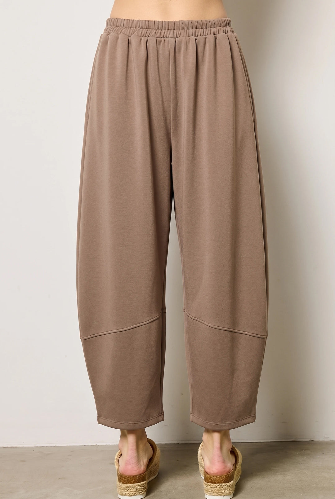 Jolie Scuba Barrel Lounge Pants (Dark Taupe)