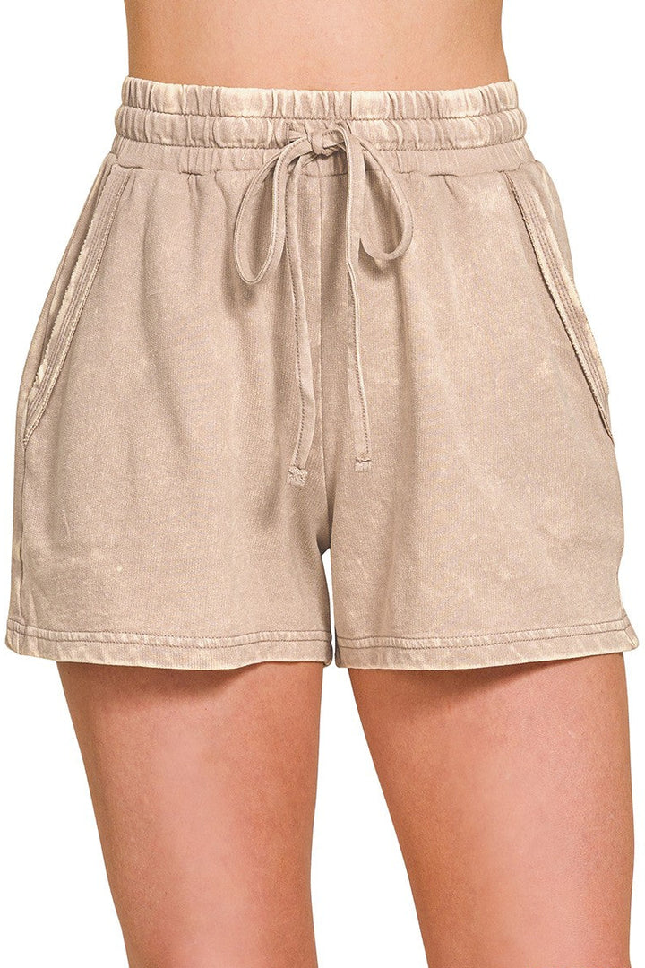 Zen French Terry Lounge Shorts Set (Ash Mocha)