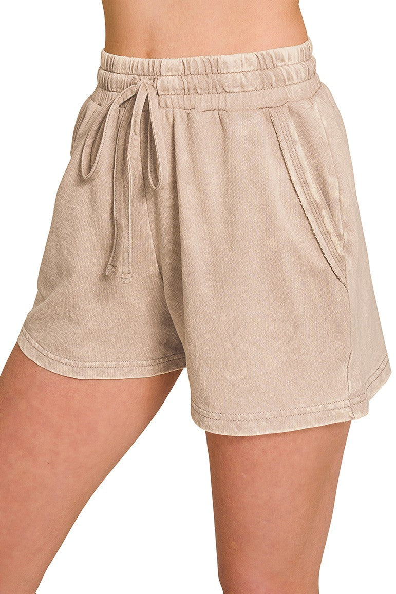 Zen French Terry Lounge Shorts Set (Ash Mocha)