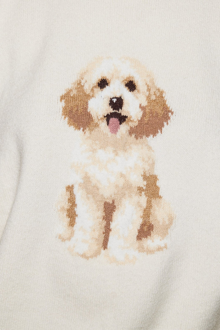 Le Lis Oversized Dog Print Sweater